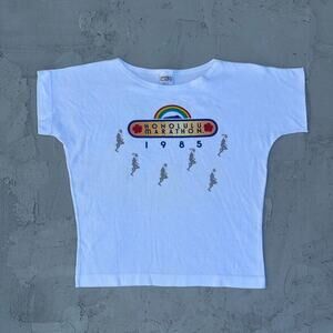 Vintage Single Stitch Crazy Shirts Honolulu Marathon 1985 Hawaii Shirt